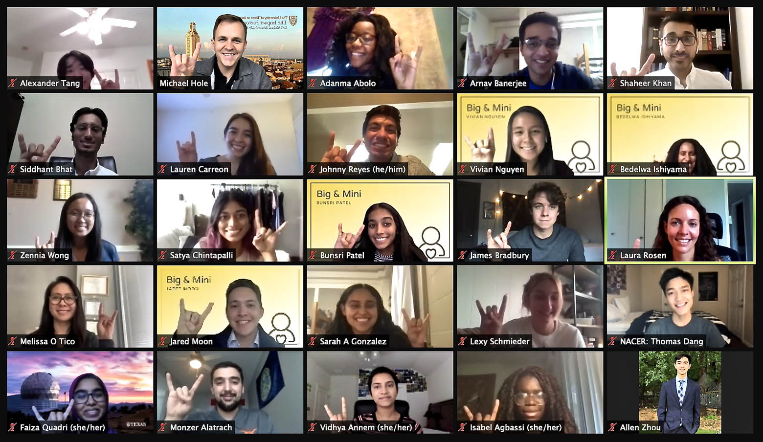 Impact Corps students on a virtual call