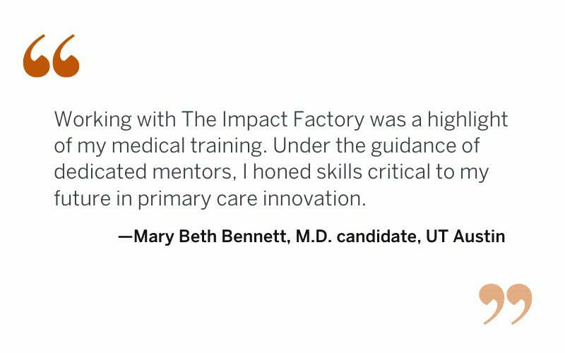 Quotes from students who have worked with The Impact Factory